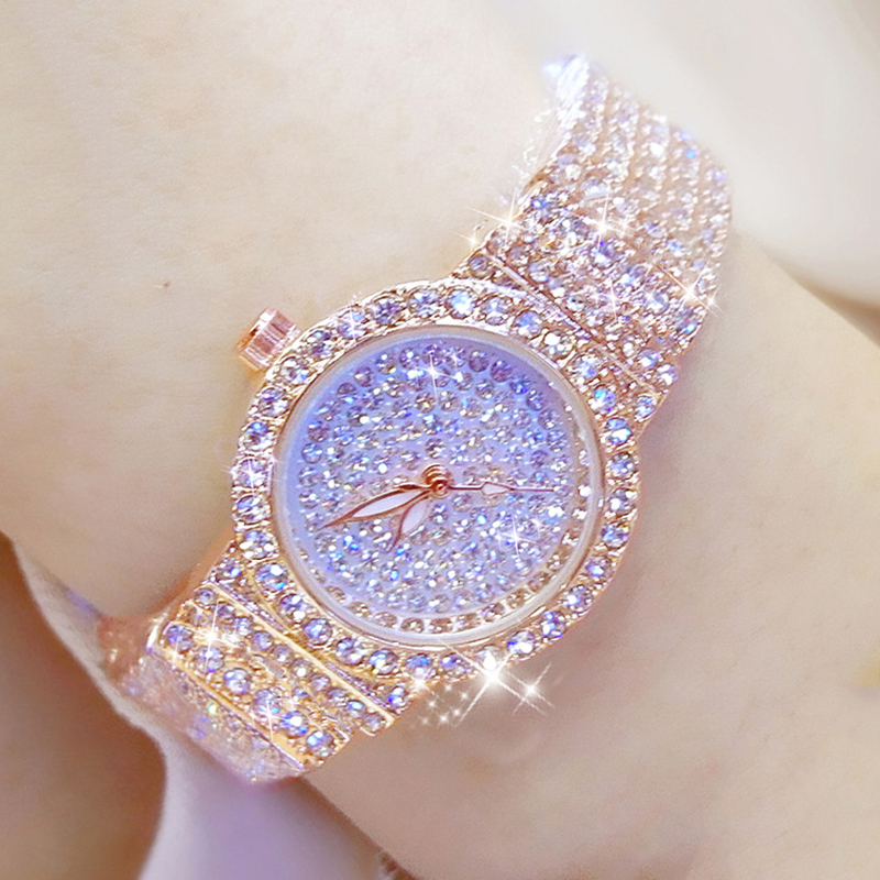 Luxury Watch Brand For Women - นาฬิกาผู้หญิง แบรนด์หรูชื่อดัง นาฬิกาข้อมือเพชรสำหรับสุภาพสตรี นาฬิกาข้อมือขนาดเล็กสำหรับผู้หญิง นาฬิกาสีโรสโกลด์ นาฬิกาผู้หญิง