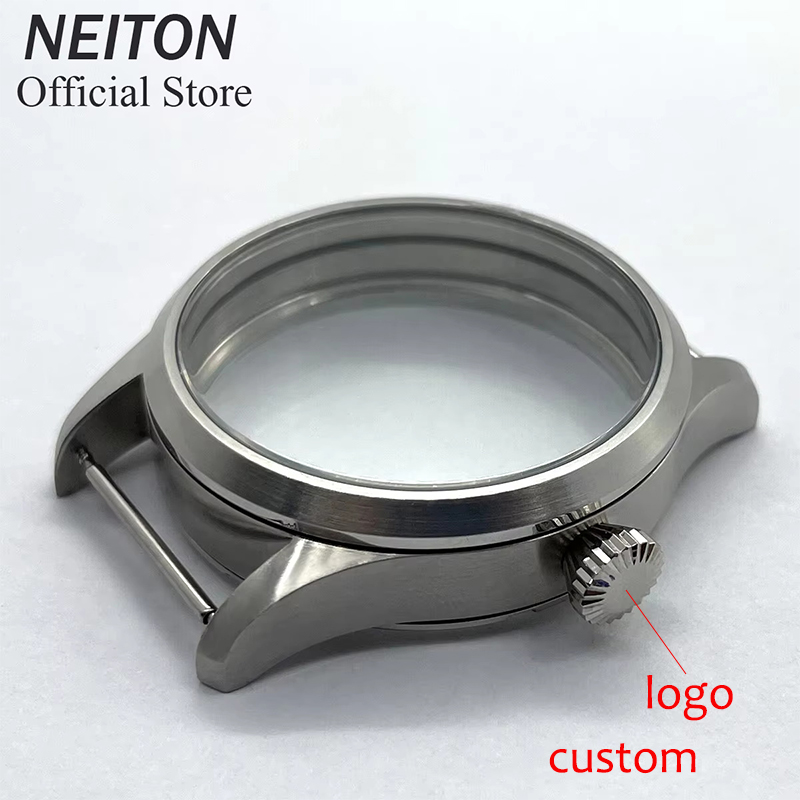 Luxury Watch Black - NEITON 42 มม.นาฬิกากรณีดูผ่านกลับ Fit ETA 6497