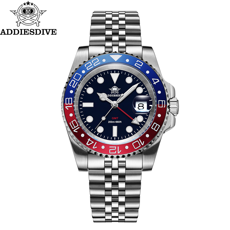 Luxury Watch Longines - ADDIESDIVE AD2050 ผู้ชาย GMT นาฬิกาสวิส รอนดา