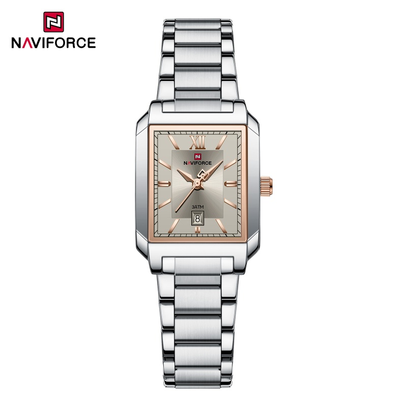 Luxury Watch Black - NAVIFOECR แฟชั่นนาฬิกาลำลองสำหรับผู้หญิงสายสแตนเลสเข็มเรืองแสงแสดงวันที่ 3ATM กันน้ำของขวัญวันครบรอบนาฬิกา