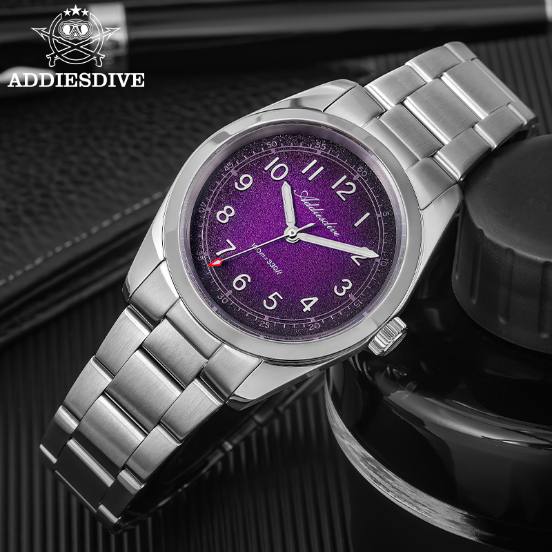 Luxury Watch Longines - ADDIESDIVE 2026 ใหม่นาฬิกาควอตซ์ผู้ชายกระจกแซฟไฟร์หรูหรานาฬิกาซุปเปอร์ลูมิโนสสแตนเลส 100 M กันน้ำนาฬิกาข้อมือ