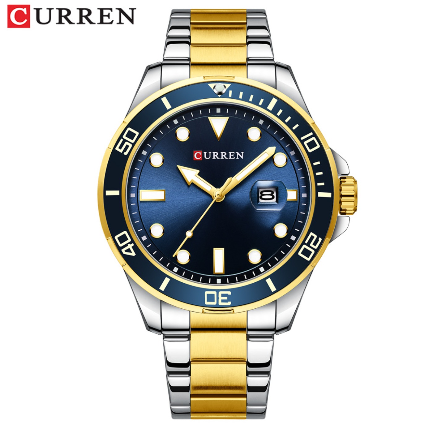 CURREN ซีรีส์น้ำเขียวกรีนวอเตอ - Luxury Watch For Men บทวิจารณ์และราคา