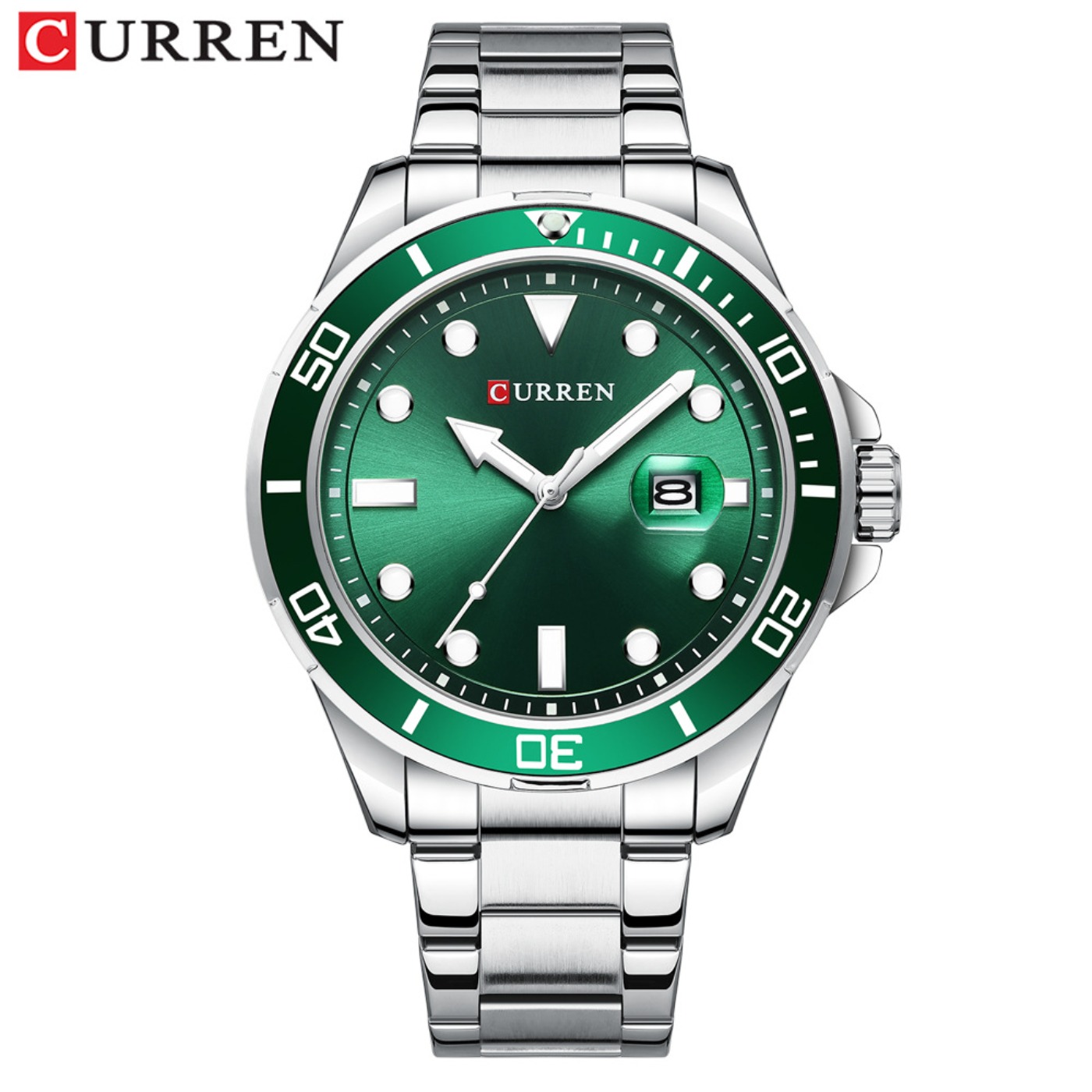 CURREN ซีรีส์น้ำเขียวกรีนวอเตอ - Luxury Watch For Men บทวิจารณ์และราคา