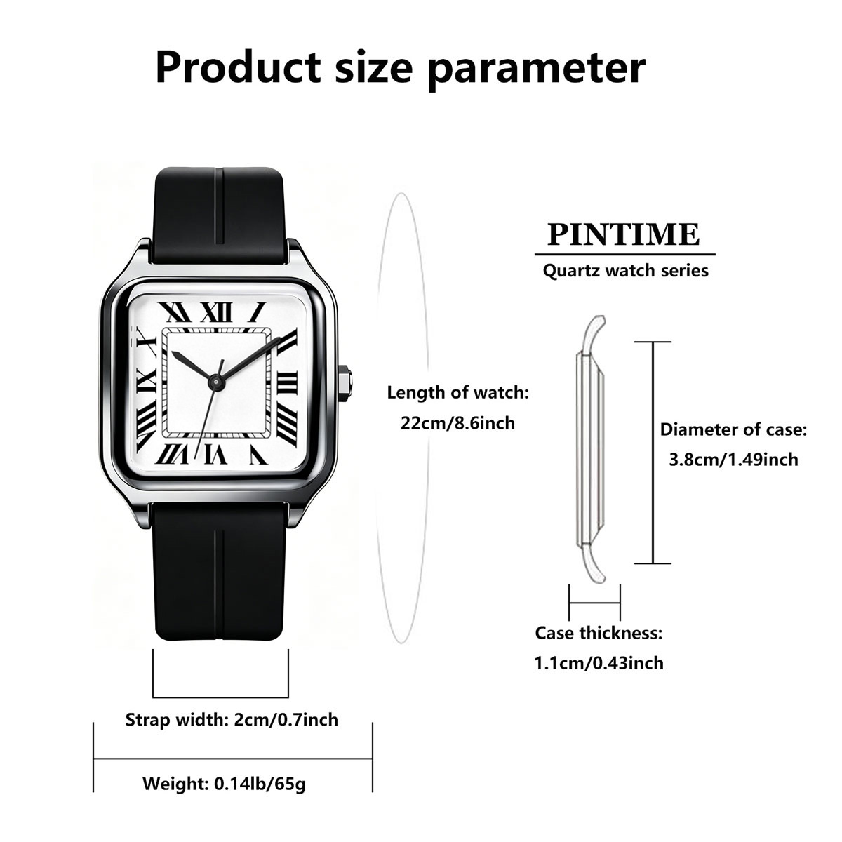 นาฬิกาข้อมือผู้ชายทรงสี่เหลี่ย - Luxury Watch With Arabic Numerals บทวิจารณ์และราคา