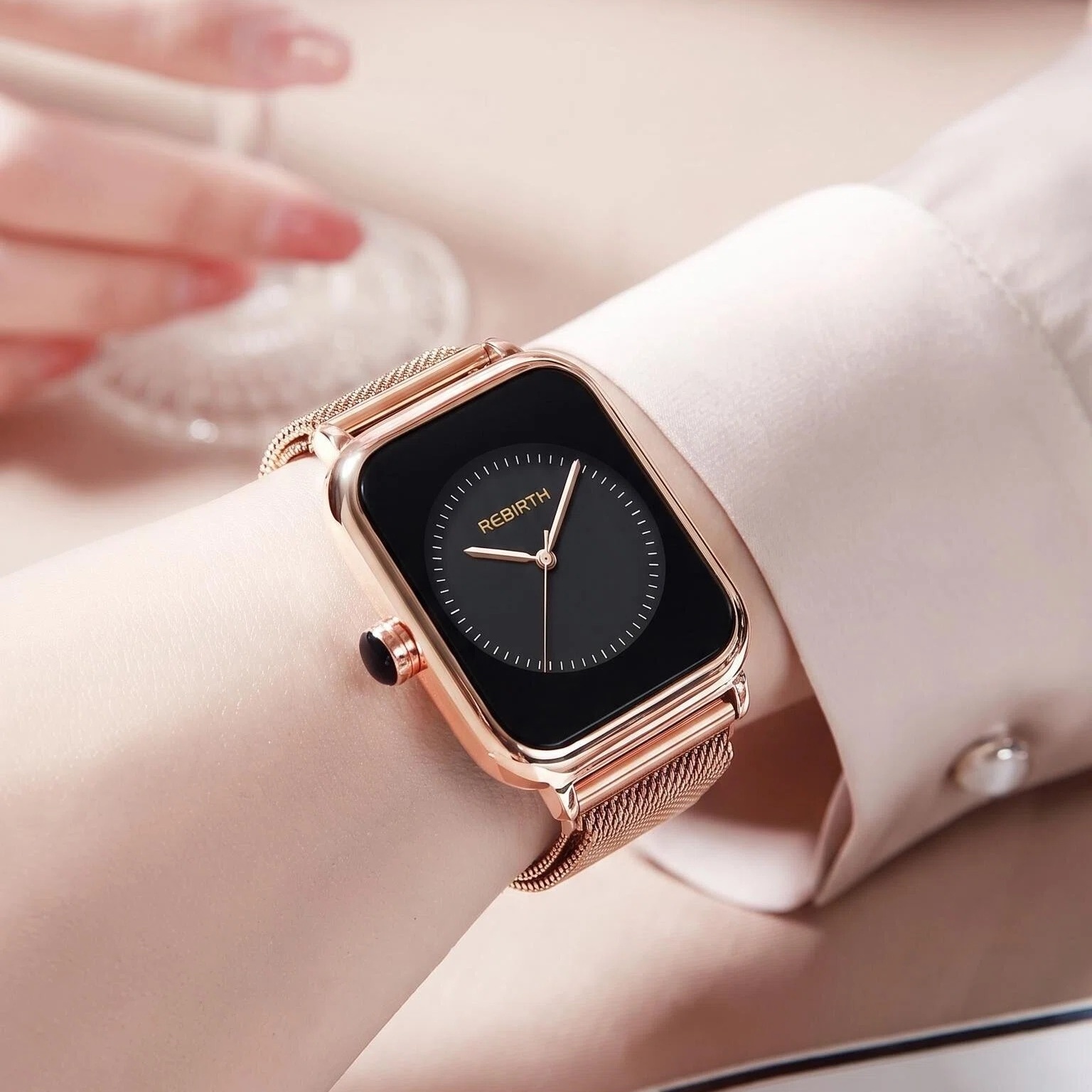 นาฬิกาผู้หญิงทรงสี่เหลี่ยมหรูห - Luxury Watch Black บทวิจารณ์และราคา
