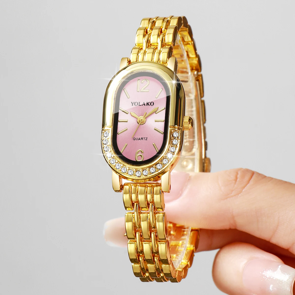 หรูหราไรน์สโตนนาฬิกาผู้หญิงควอ - Luxury Watch Female บทวิจารณ์และราคา