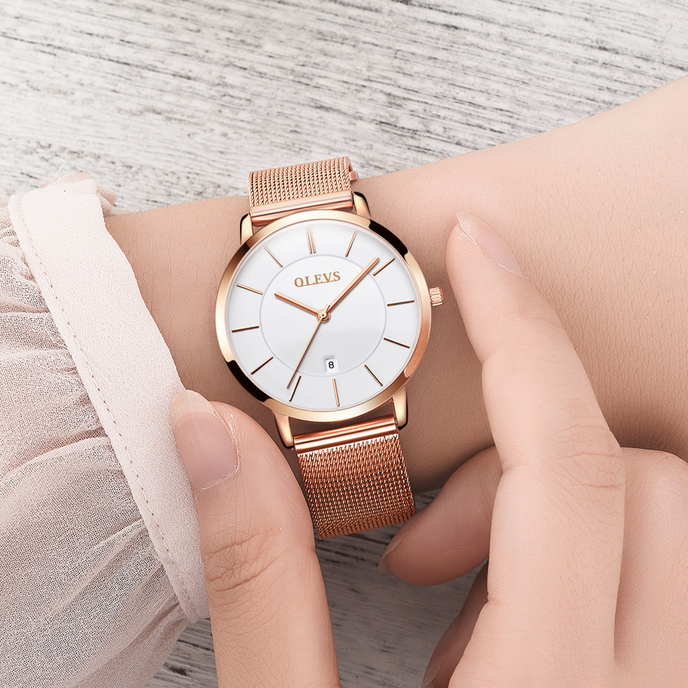 OLEVS นาฬิกาผู้หญิงควอตซ์นาฬิก - Luxury Watch Case Travel บทวิจารณ์และราคา