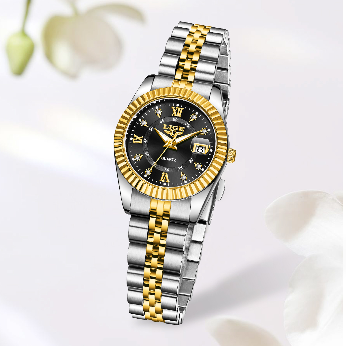LIGE แฟชั่น Elegant ผู้หญิงนาฬ - Luxury Watch Case Travel บทวิจารณ์และราคา