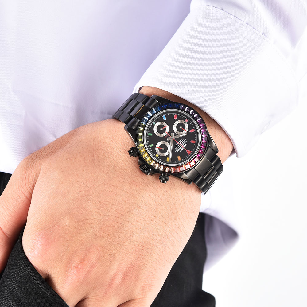 นาฬิกาข้อมือผู้ชายสีดำสุดหรู ข - Luxury Watch Black บทวิจารณ์และราคา