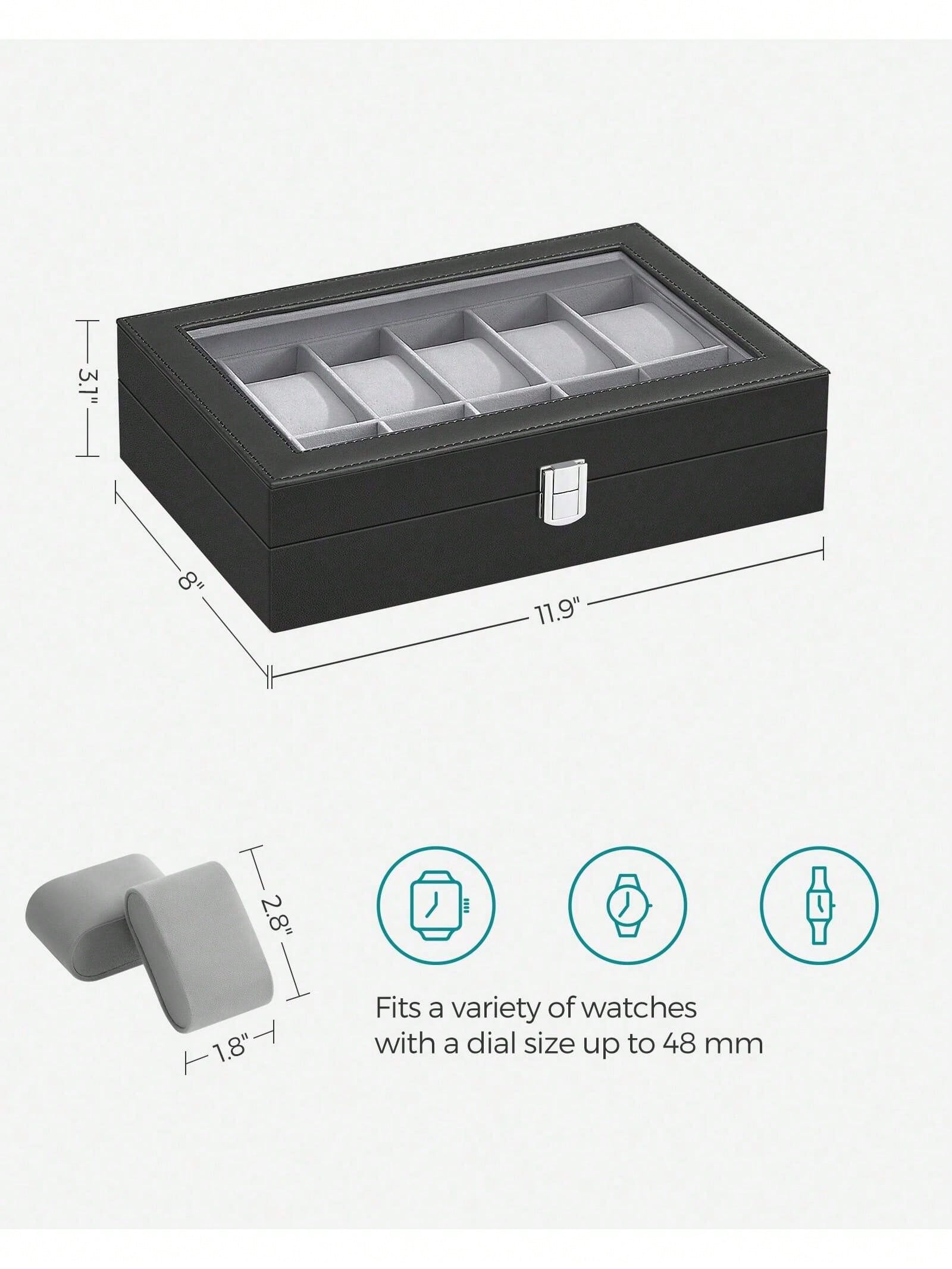 กล่องเก็บนาฬิกาแบบล็อคได้ 12 ช - Luxury Watch Holder บทวิจารณ์และราคา