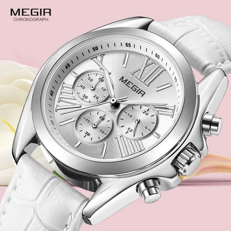 MEGIR2019 ใหม่หรูหราหนังนาฬิกา - Luxury Watch Brand For Women บทวิจารณ์และราคา
