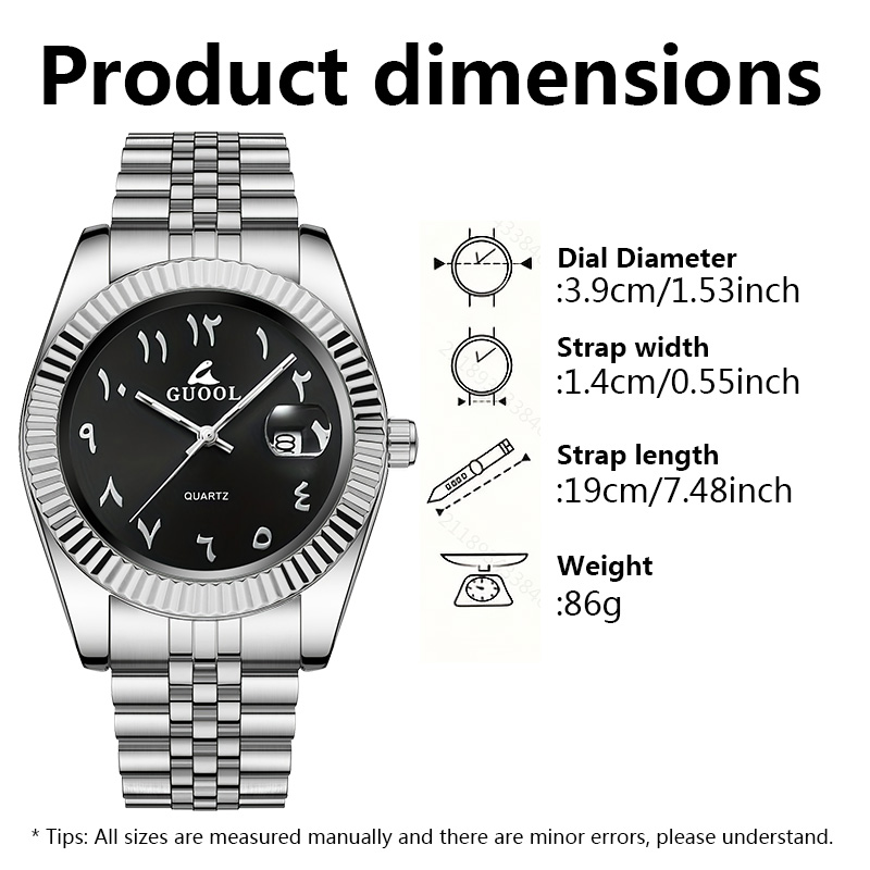 ใหม่ขายดี นาฬิกาข้อมือผู้ชายสา - Luxury Watch With Arabic Numerals บทวิจารณ์และราคา