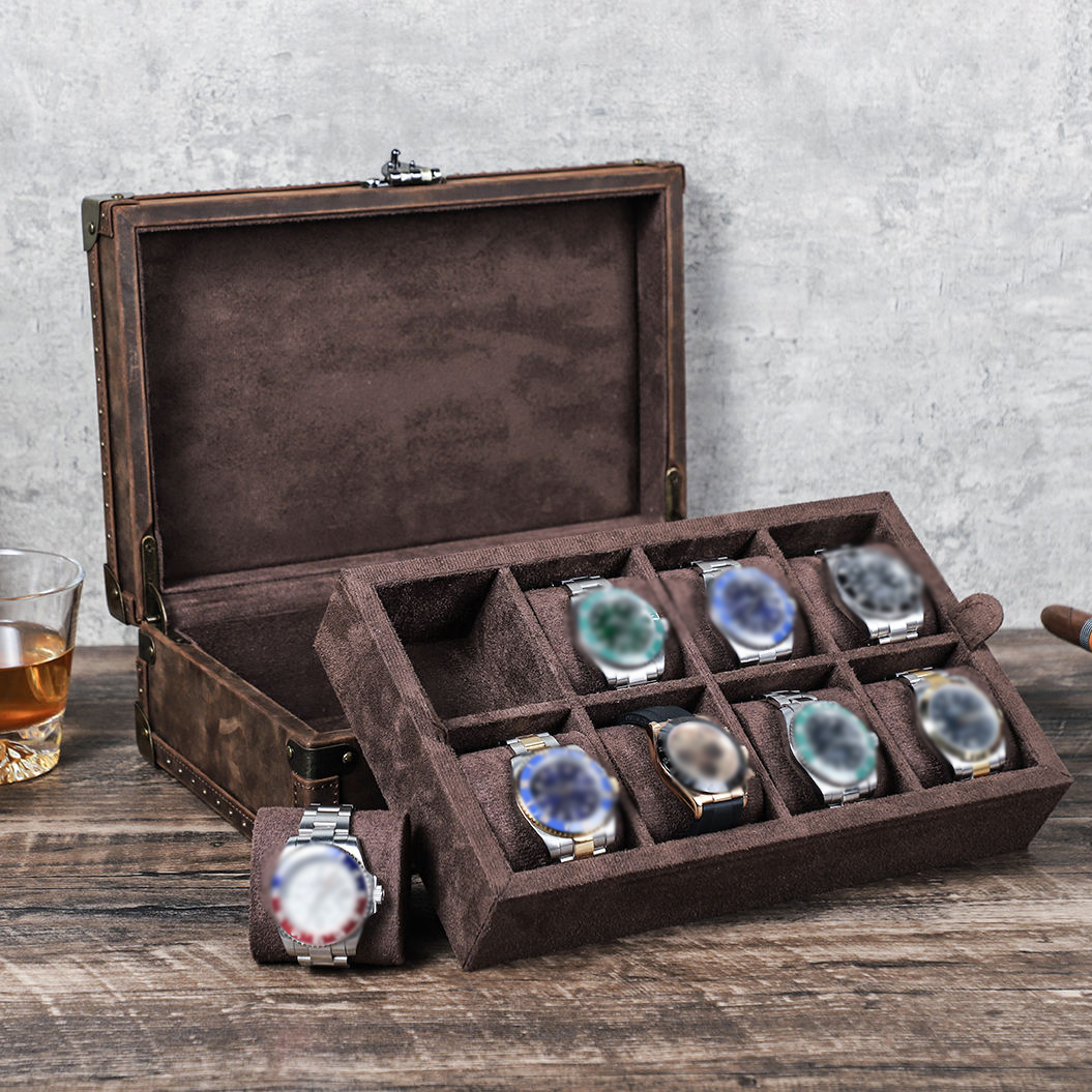 กล่องใส่เครื่องประดับหนังแท้ C - Luxury Watch Case Travel บทวิจารณ์และราคา
