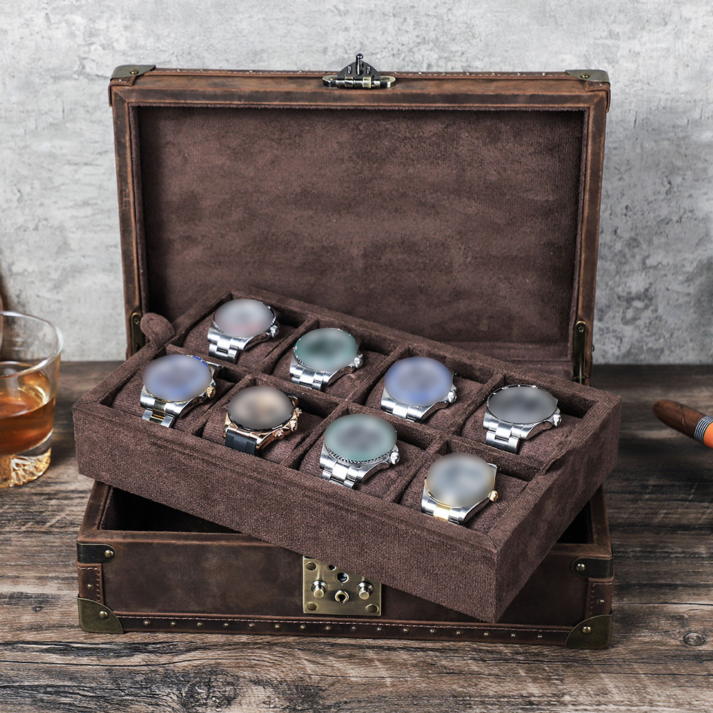 กล่องใส่เครื่องประดับหนังแท้ C - Luxury Watch Case Travel บทวิจารณ์และราคา