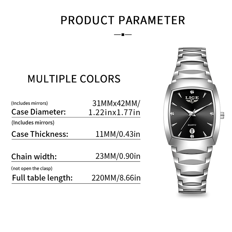 LIGE นาฬิกาผู้หญิงธุรกิจหรูหรา - Luxury Watch Female บทวิจารณ์และราคา