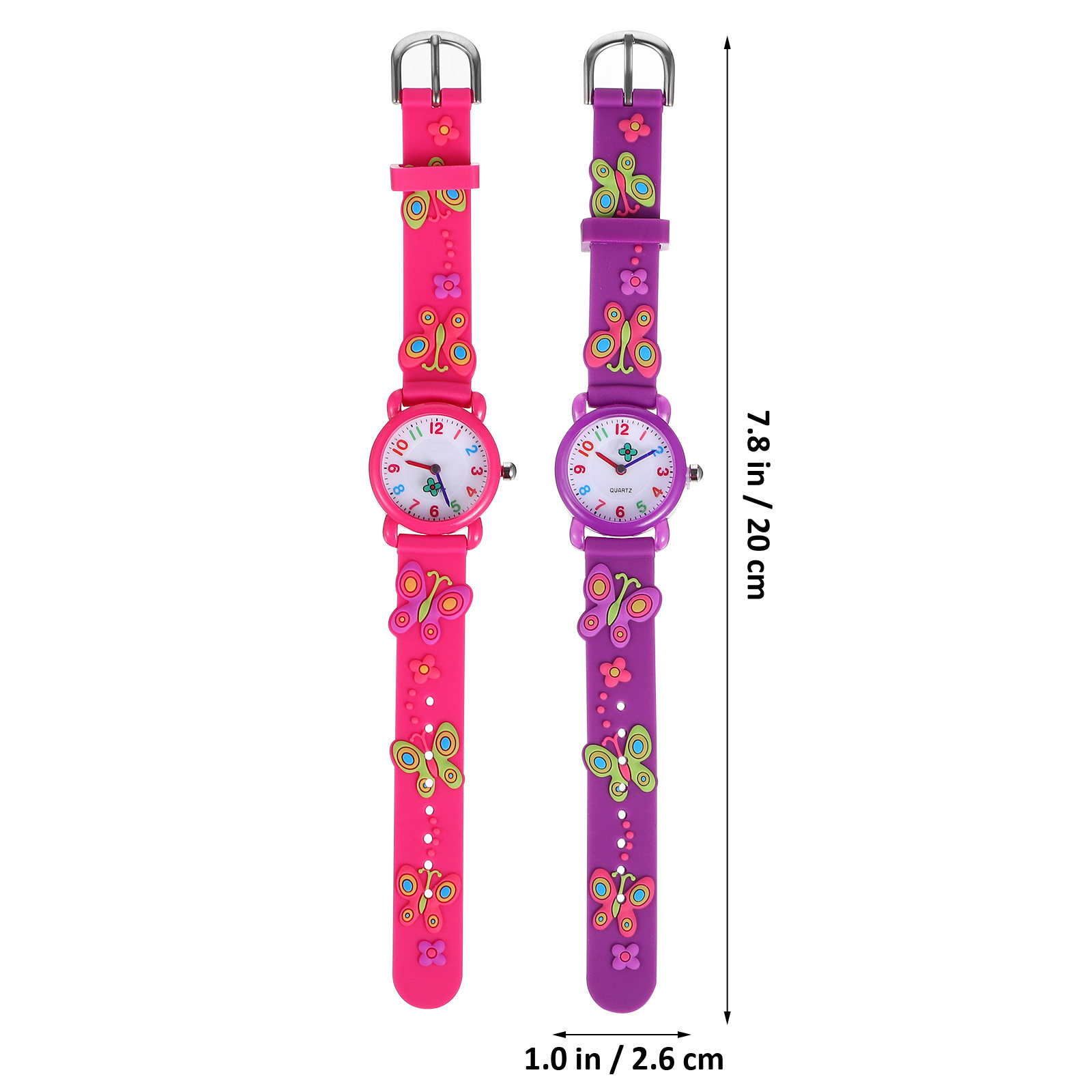 นาฬิกากันน้ำลายการ์ตูน 2 ชิ้น  - Luxury Watch With Arabic Numerals บทวิจารณ์และราคา