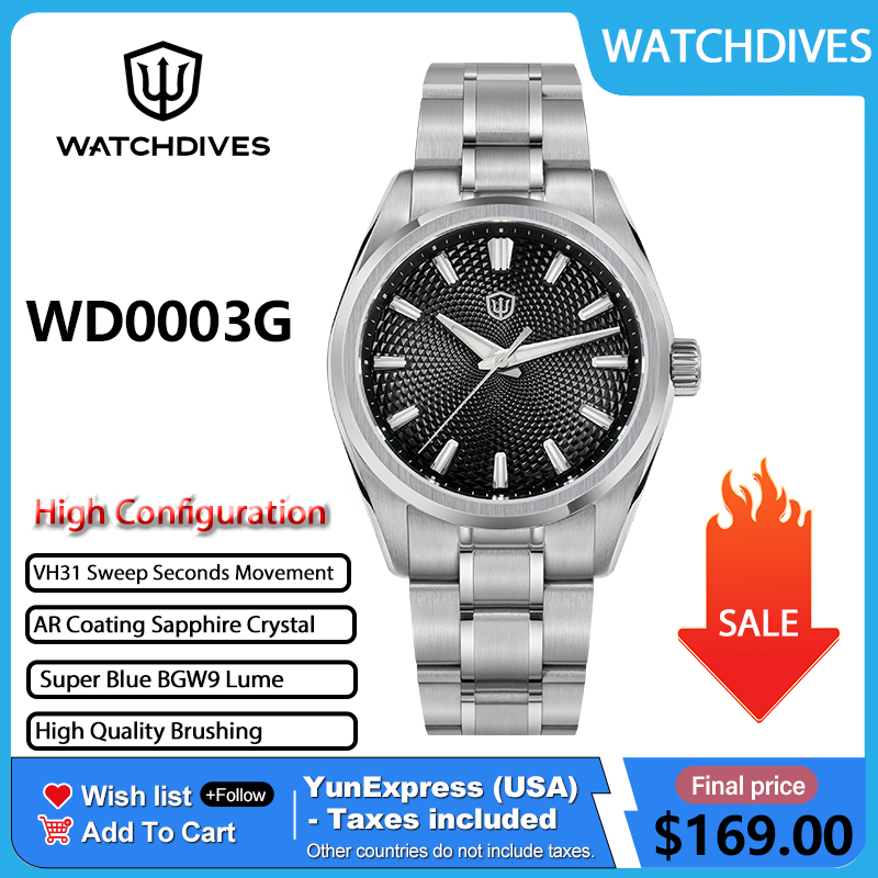นาฬิกา Watchdives รุ่น WD0003G - Guilloché Dial Watch บทวิจารณ์และราคา