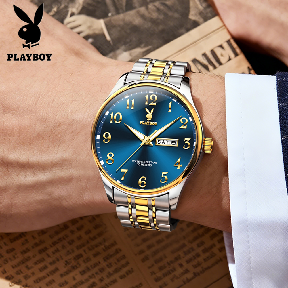 PLAYBOY 3533 นาฬิกาแบรนด์แท้ขอ - Luxury Watch With Arabic Numerals บทวิจารณ์และราคา