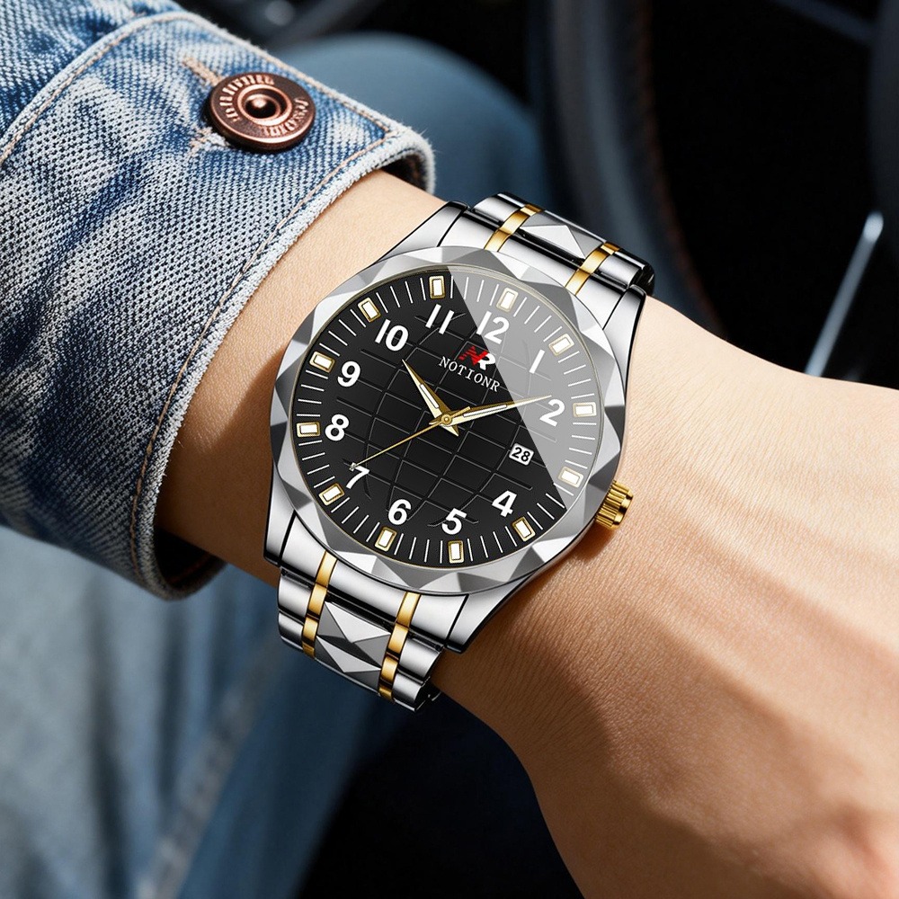 นาฬิกาควอตซ์สแตนเลสสำหรับผู้ชา - Luxury Watch And Bracelet บทวิจารณ์และราคา