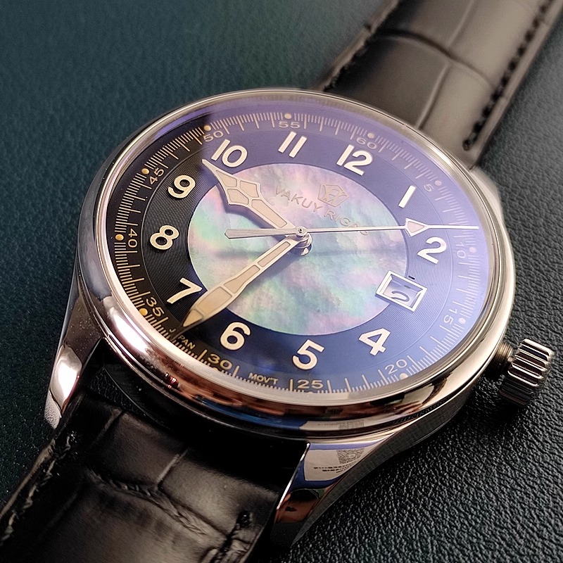 วาคุย 40 มม.นาฬิกานักบินอัตโนม - Guilloché Dial Watch บทวิจารณ์และราคา