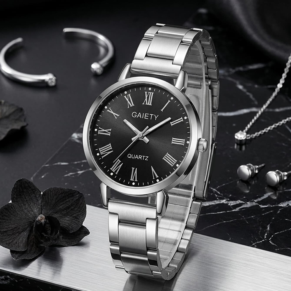 ชุดนาฬิกาข้อมือแฟชั่น 4 ชิ้น/เ - Luxury Watch Black บทวิจารณ์และราคา