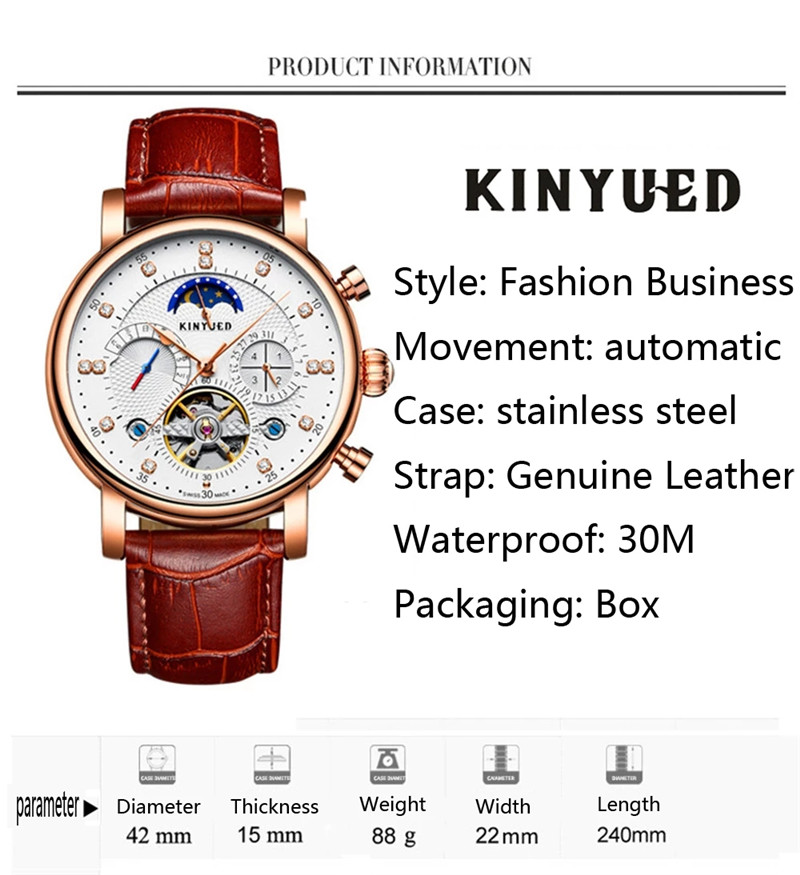 Kinyued นาฬิกานาฬิกาข้อมือสำหร - Luxury Watch On Sale บทวิจารณ์และราคา