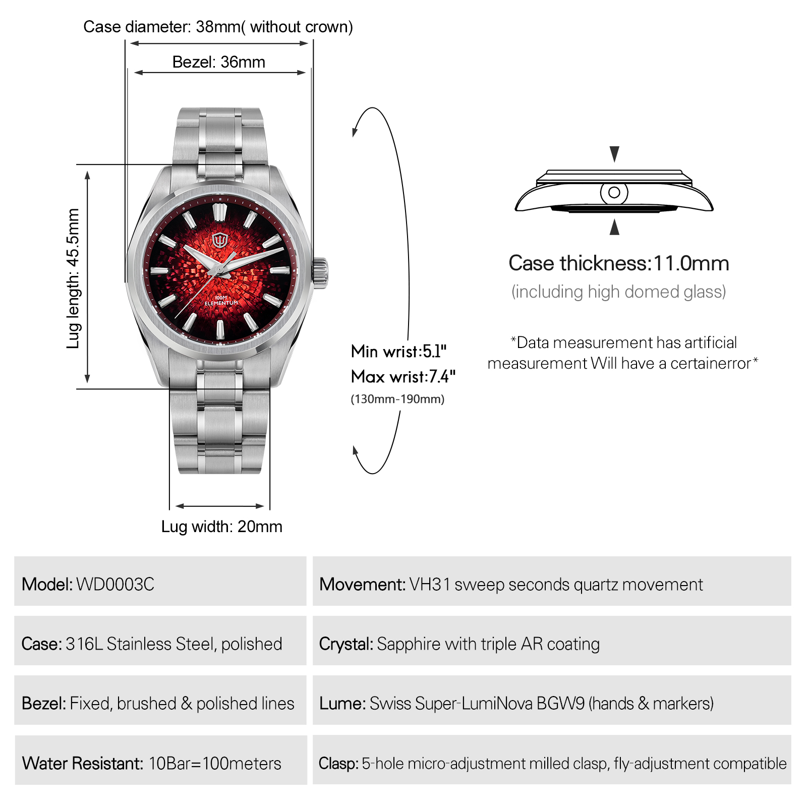 Watchdives นาฬิกาควอตซ์รุ่นใหม - Guilloché Dial Watch บทวิจารณ์และราคา