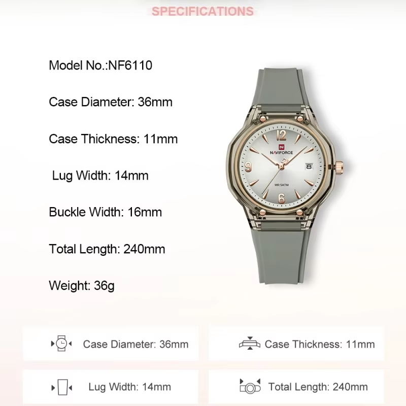นาฬิกาข้อมือควอตซ์สำหรับผู้หญิ - Luxury Watch Black บทวิจารณ์และราคา