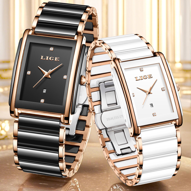 LIGE แฟชั่นนาฬิกาผู้หญิงหรูหรา - Luxury Watch Case Travel บทวิจารณ์และราคา