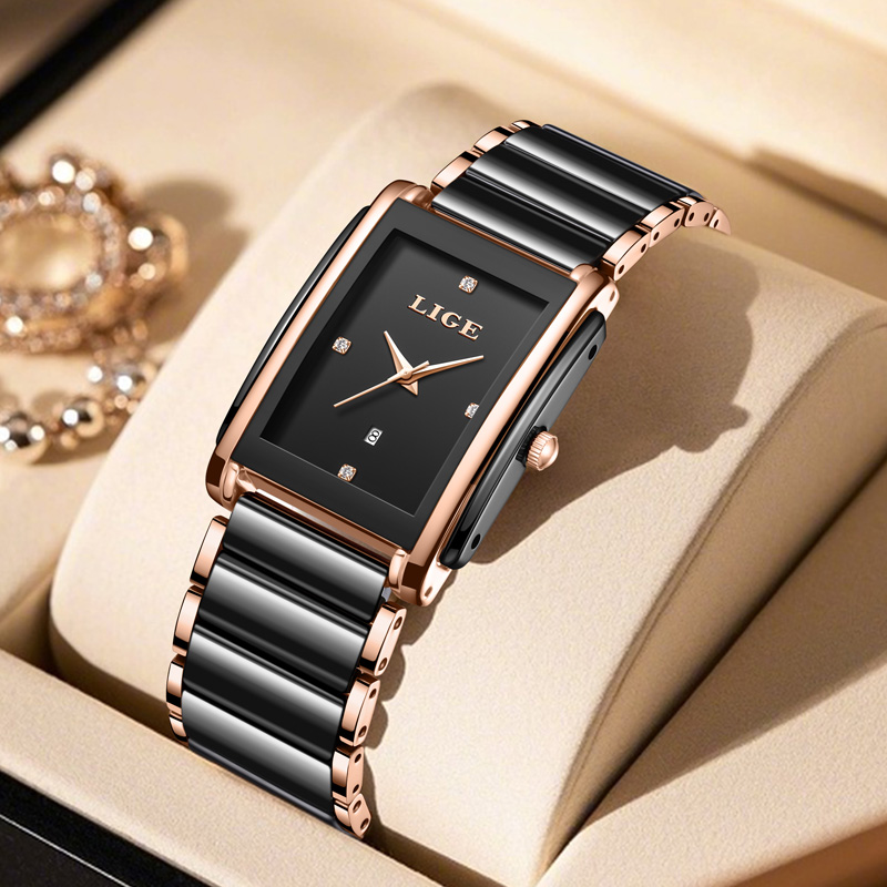 LIGE แฟชั่นนาฬิกาผู้หญิงหรูหรา - Luxury Watch Case Travel บทวิจารณ์และราคา