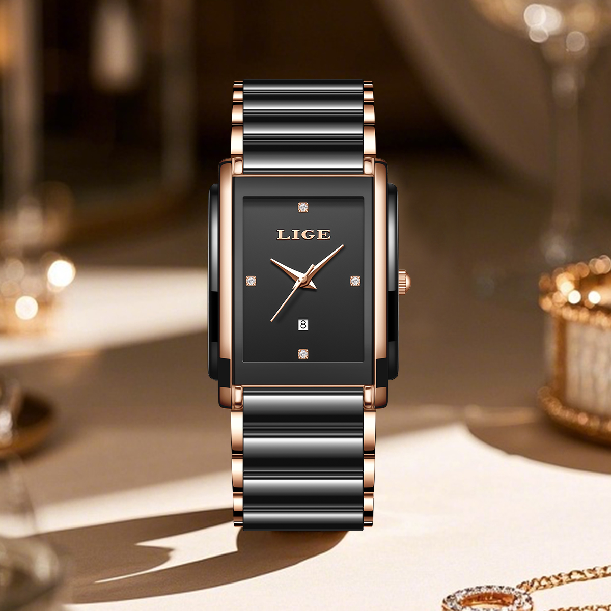 LIGE แฟชั่นนาฬิกาผู้หญิงหรูหรา - Luxury Watch Case Travel บทวิจารณ์และราคา